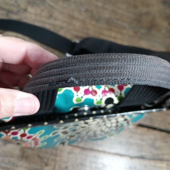 Fossil Key Per Coated Crossbody Bag Purse Tote Pockets - Picture 8 of 13